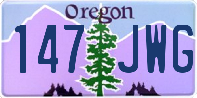OR license plate 147JWG