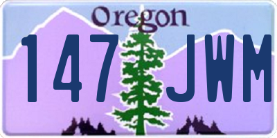 OR license plate 147JWM
