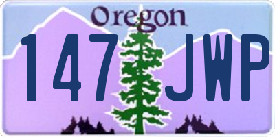 OR license plate 147JWP