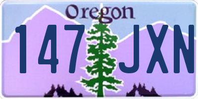 OR license plate 147JXN