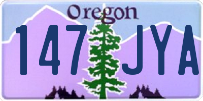 OR license plate 147JYA