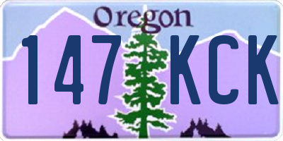 OR license plate 147KCK