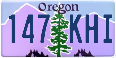 OR license plate 147KHI