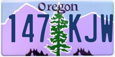 OR license plate 147KJW