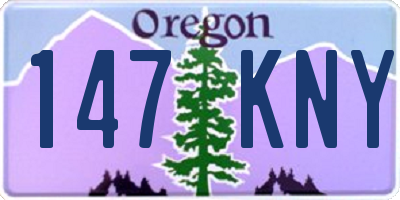OR license plate 147KNY