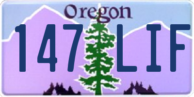 OR license plate 147LIF