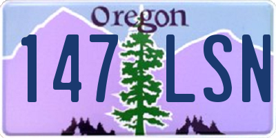 OR license plate 147LSN
