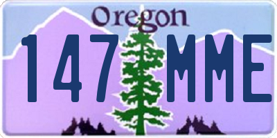 OR license plate 147MME