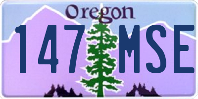 OR license plate 147MSE