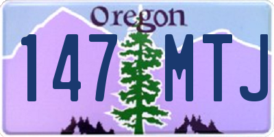 OR license plate 147MTJ
