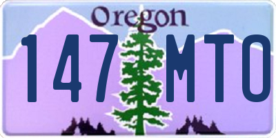 OR license plate 147MTO