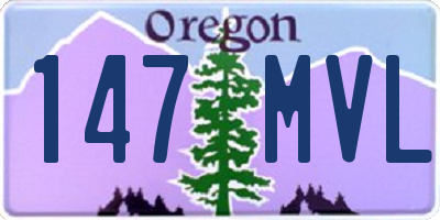 OR license plate 147MVL