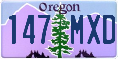 OR license plate 147MXD
