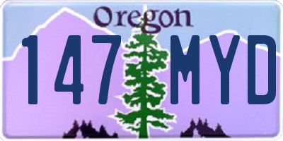 OR license plate 147MYD