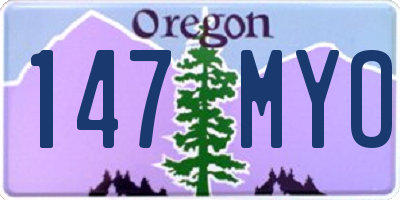 OR license plate 147MYO