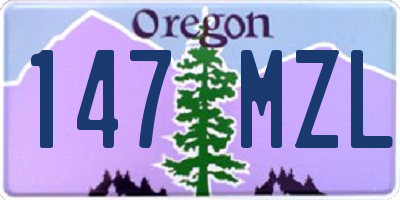 OR license plate 147MZL
