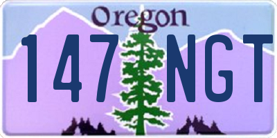 OR license plate 147NGT
