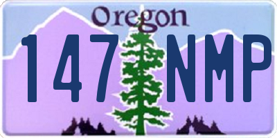 OR license plate 147NMP