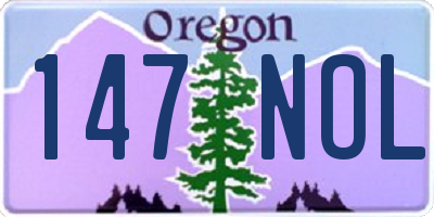 OR license plate 147NOL