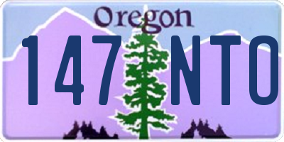 OR license plate 147NTO