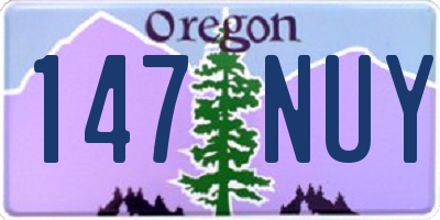 OR license plate 147NUY