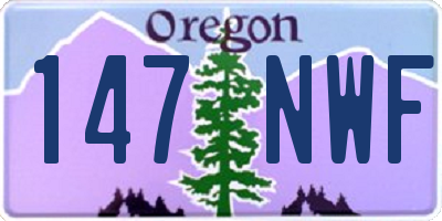 OR license plate 147NWF
