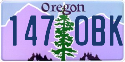 OR license plate 147OBK