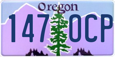 OR license plate 147OCP
