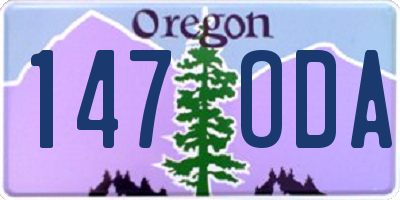 OR license plate 147ODA