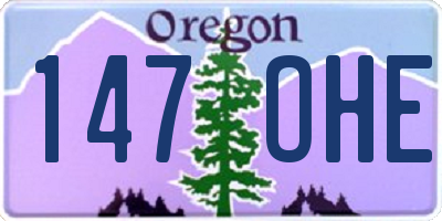 OR license plate 147OHE