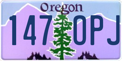 OR license plate 147OPJ