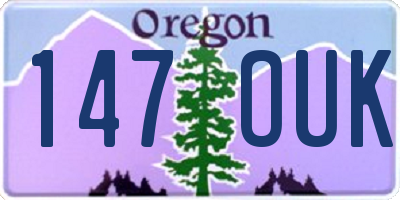 OR license plate 147OUK