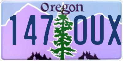 OR license plate 147OUX