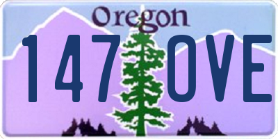 OR license plate 147OVE