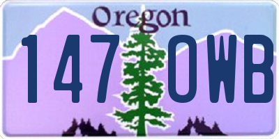 OR license plate 147OWB