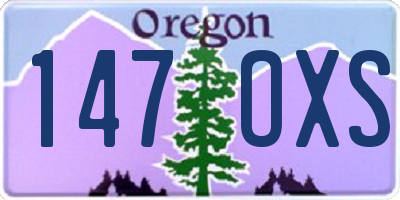 OR license plate 147OXS