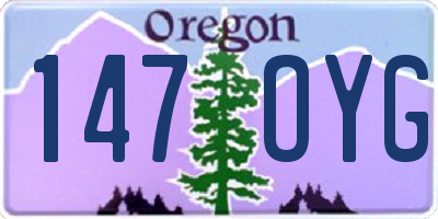 OR license plate 147OYG