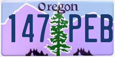 OR license plate 147PEB