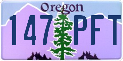 OR license plate 147PFT