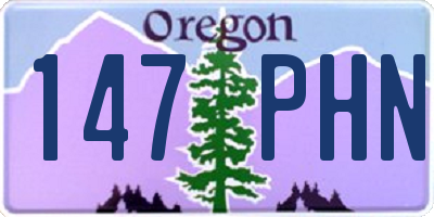 OR license plate 147PHN