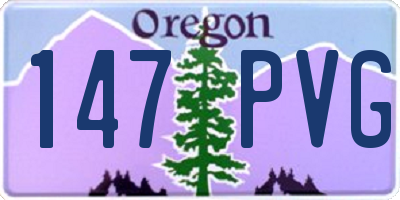 OR license plate 147PVG