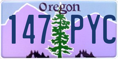 OR license plate 147PYC
