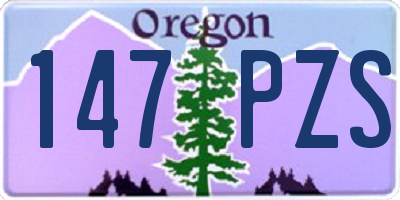 OR license plate 147PZS