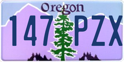 OR license plate 147PZX