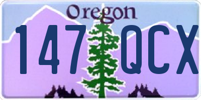 OR license plate 147QCX