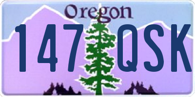 OR license plate 147QSK