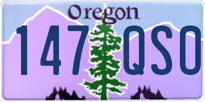 OR license plate 147QSO