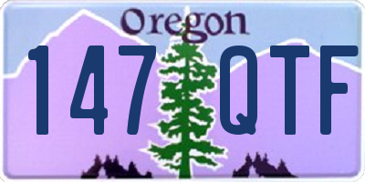 OR license plate 147QTF