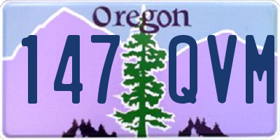 OR license plate 147QVM