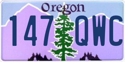 OR license plate 147QWC